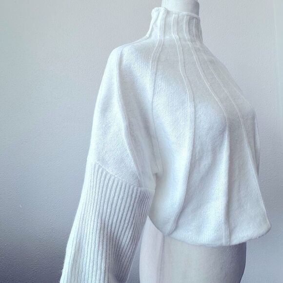 Commense Mock Neck White Piping Chunky Turtleneck SZ XS NEW - Picture 8 of 15